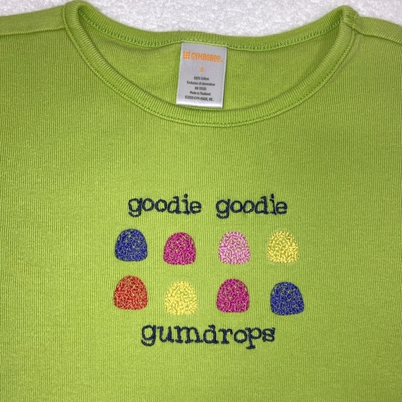 Gymboree candy shop long sleeve embroidered gumdrop top and corduroy skort 8 - Picture 2 of 12